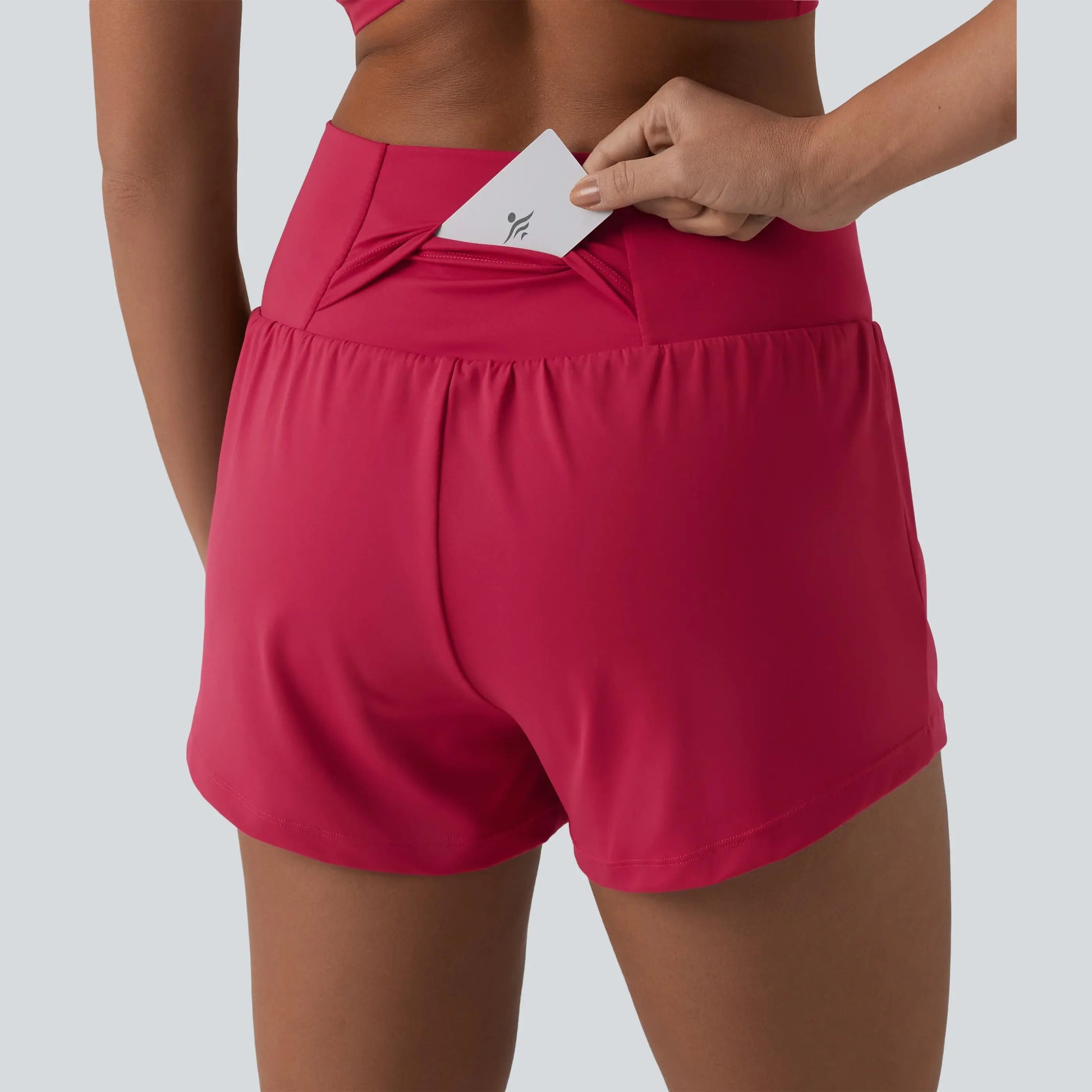 Halara 2-Piece Softlyzero Airy High-Waisted 2-in-1 Cool Touch Yoga Shorts with Pockets, 3-Inch Length