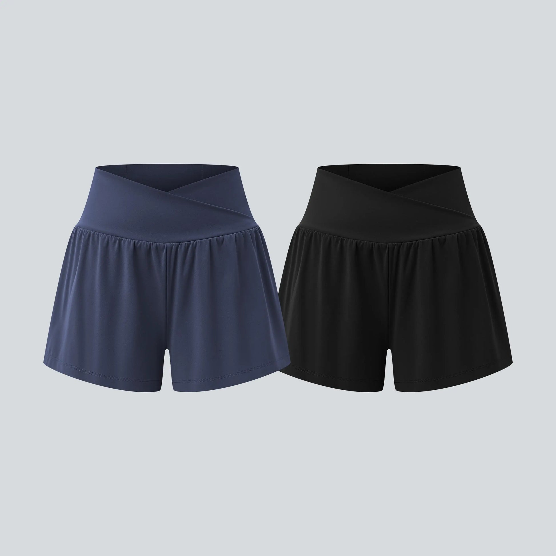 Halara 2-Piece Softlyzero Airy High-Waisted 2-in-1 Cool Touch Yoga Shorts with Pockets, 3-Inch Length