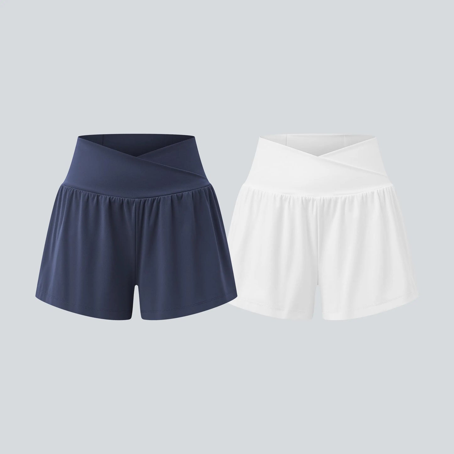 Halara 2-Piece Softlyzero Airy High-Waisted 2-in-1 Cool Touch Yoga Shorts with Pockets, 3-Inch Length