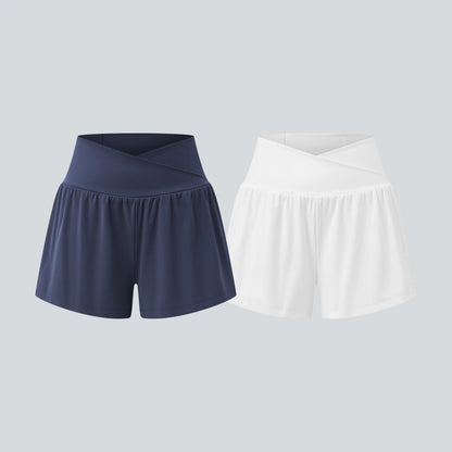 Halara 2-Piece Softlyzero Airy High-Waisted 2-in-1 Cool Touch Yoga Shorts with Pockets, 3-Inch Length