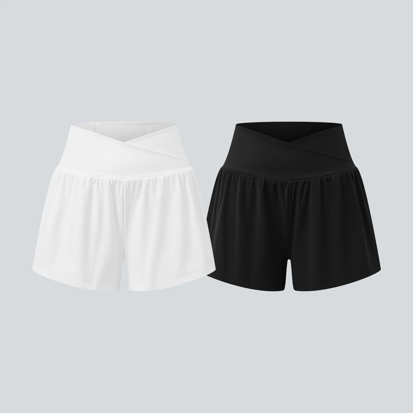 Halara 2-Piece Softlyzero Airy High-Waisted 2-in-1 Cool Touch Yoga Shorts with Pockets, 3-Inch Length
