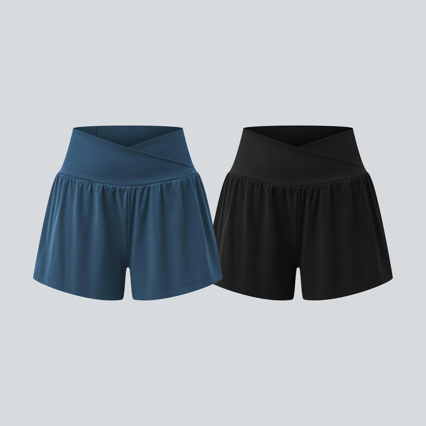 Halara 2-Piece Softlyzero Airy High-Waisted 2-in-1 Cool Touch Yoga Shorts with Pockets, 3-Inch Length