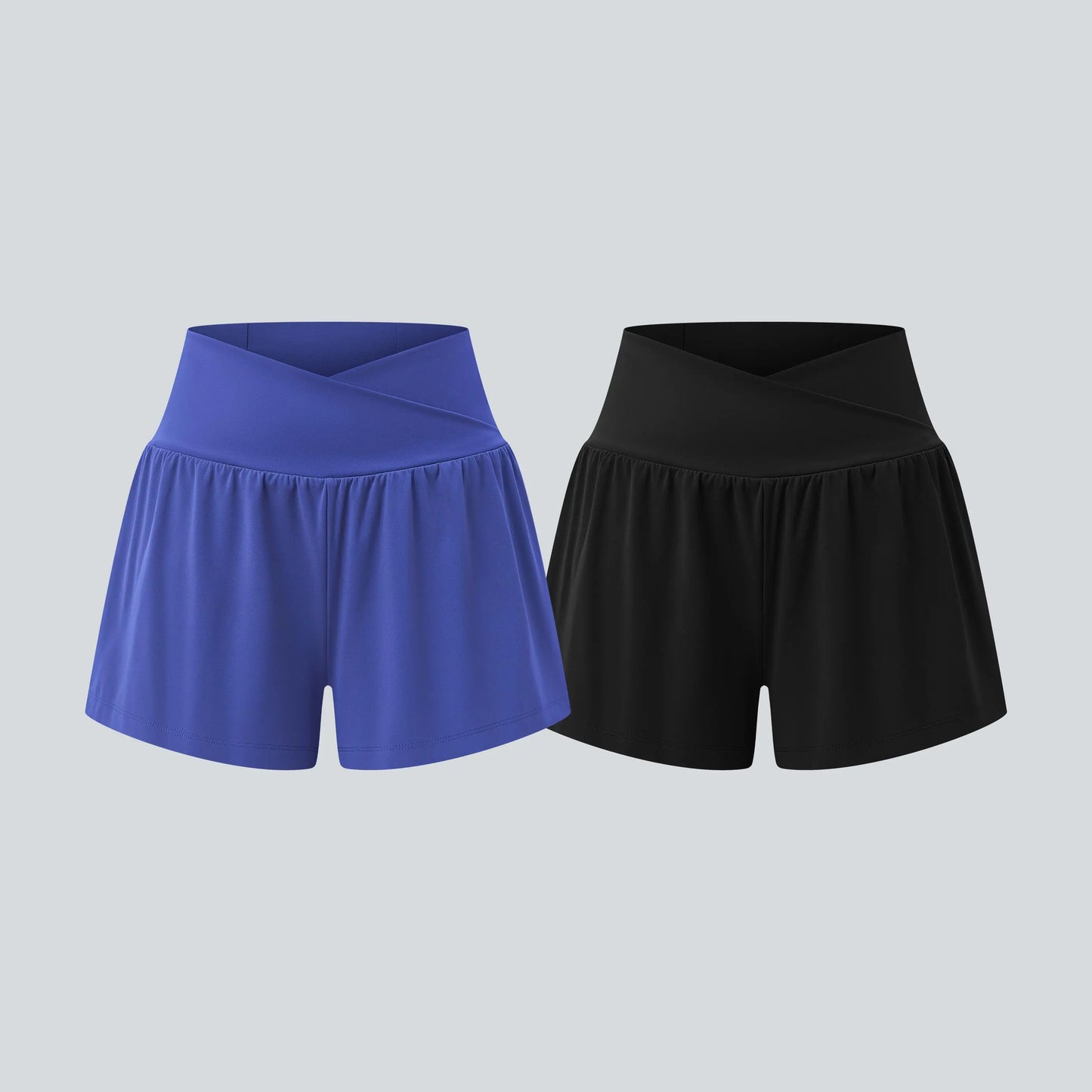 Halara 2-Piece Softlyzero Airy High-Waisted 2-in-1 Cool Touch Yoga Shorts with Pockets, 3-Inch Length