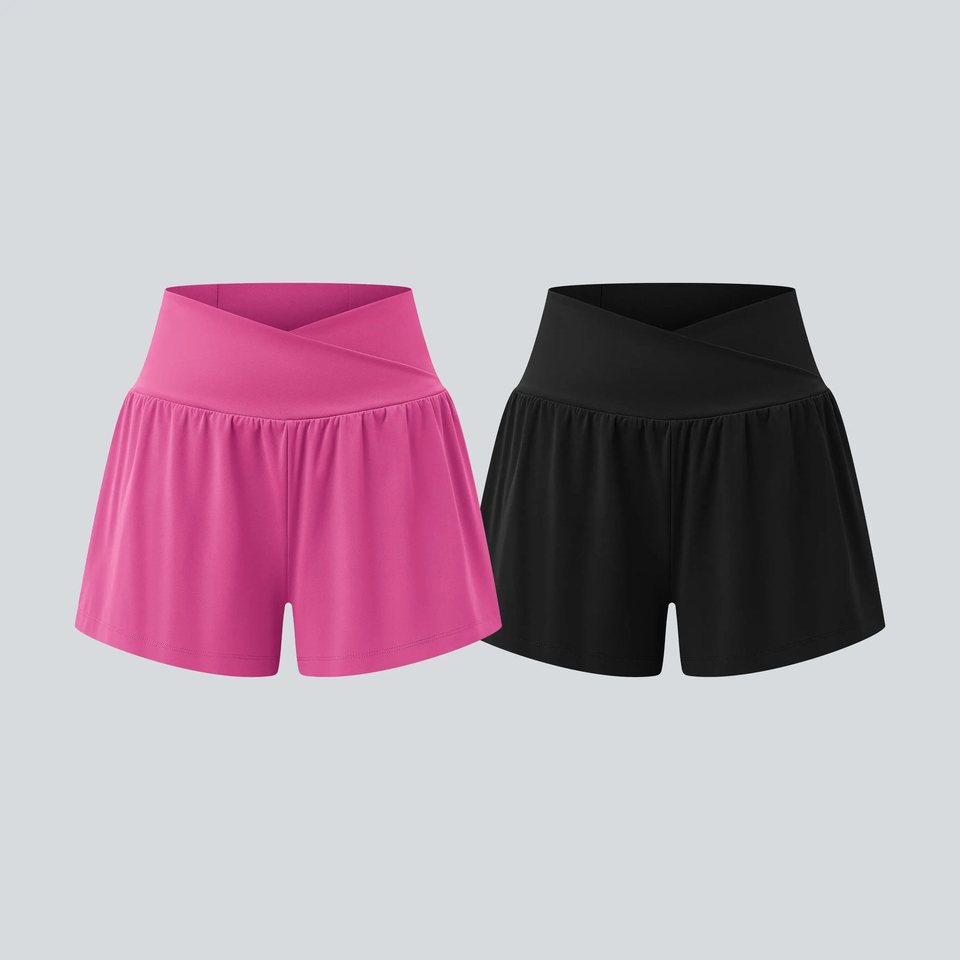 Halara 2-Piece Softlyzero Airy High-Waisted 2-in-1 Cool Touch Yoga Shorts with Pockets, 3-Inch Length