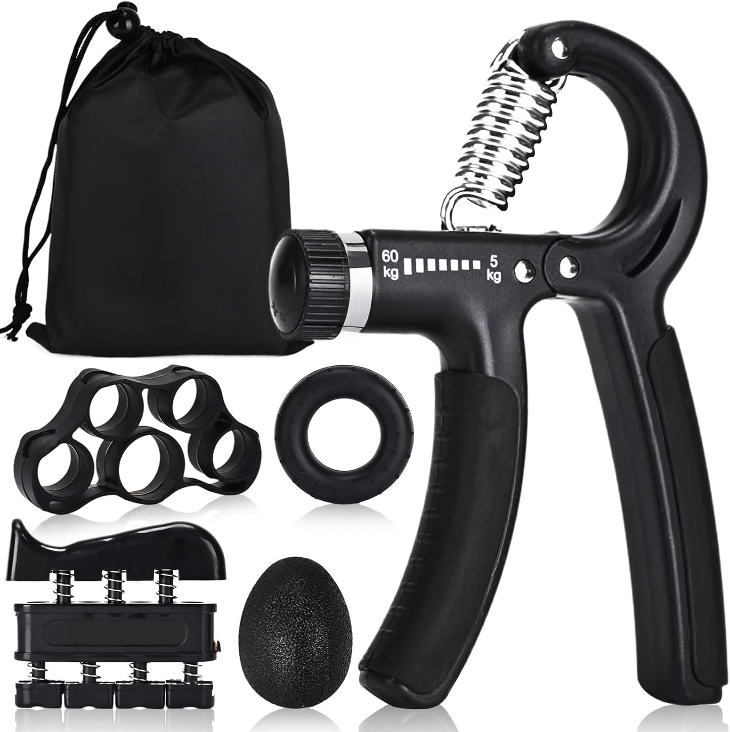 Adjustable Hand Grip Strengthener - 22-132 lbs Resistance Trainer for Forearm Rehabilitation and Strength Training for Athletes, Climbers, and Musicians