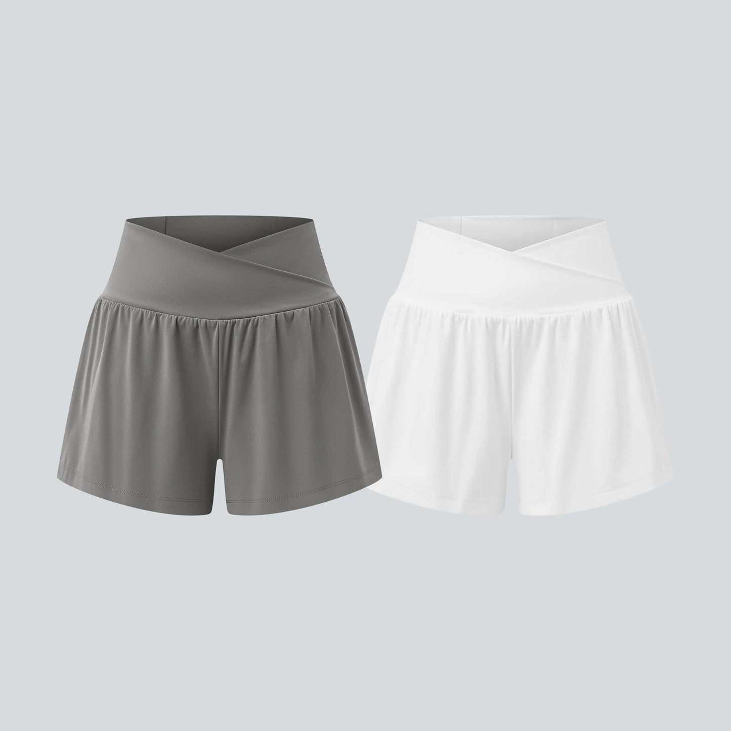 Halara 2-Piece Softlyzero Airy High-Waisted 2-in-1 Cool Touch Yoga Shorts with Pockets, 3-Inch Length