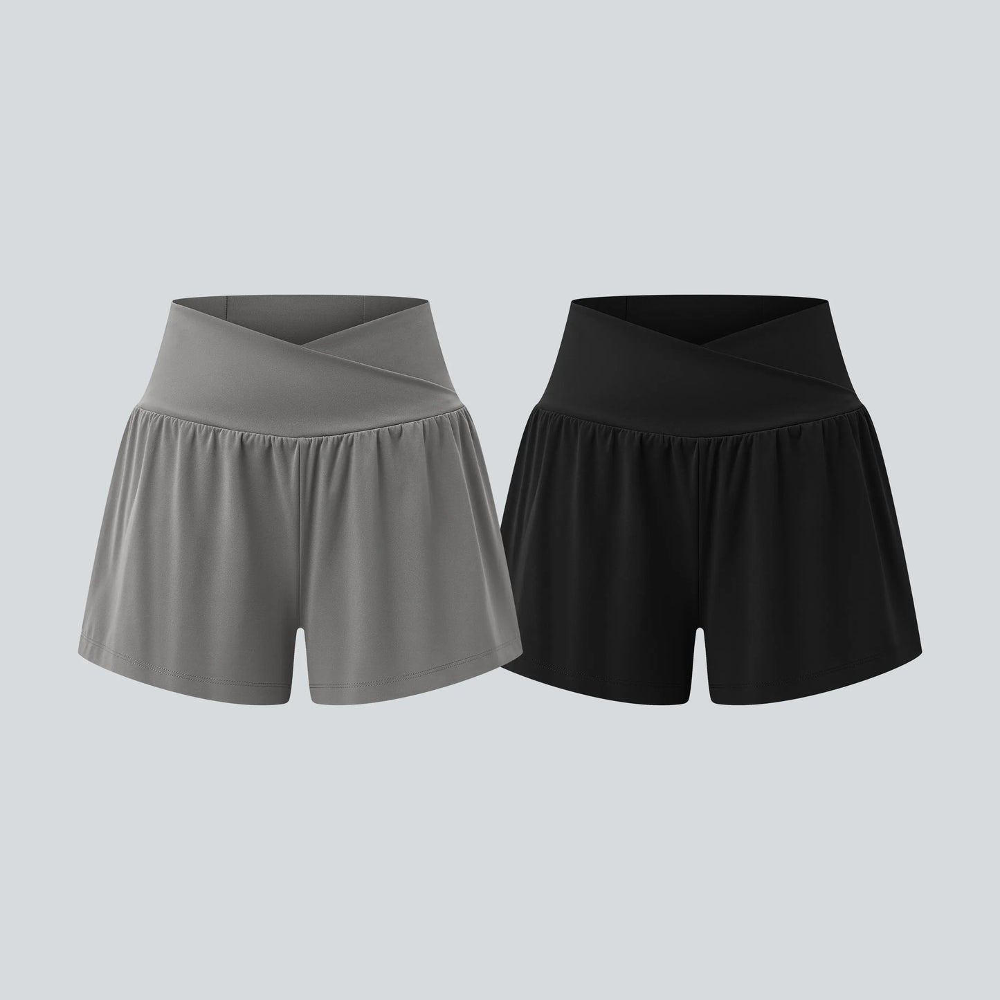 Halara 2-Piece Softlyzero Airy High-Waisted 2-in-1 Cool Touch Yoga Shorts with Pockets, 3-Inch Length