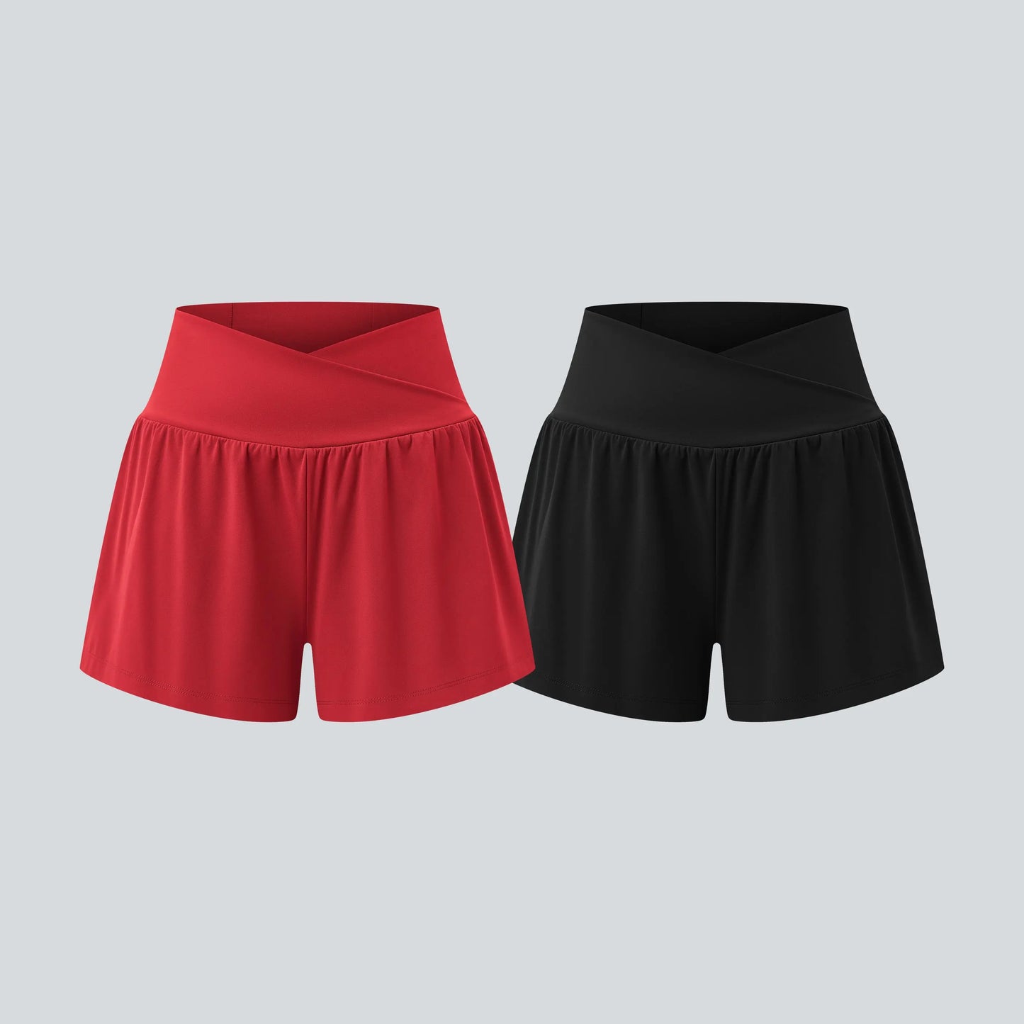 Halara 2-Piece Softlyzero Airy High-Waisted 2-in-1 Cool Touch Yoga Shorts with Pockets, 3-Inch Length