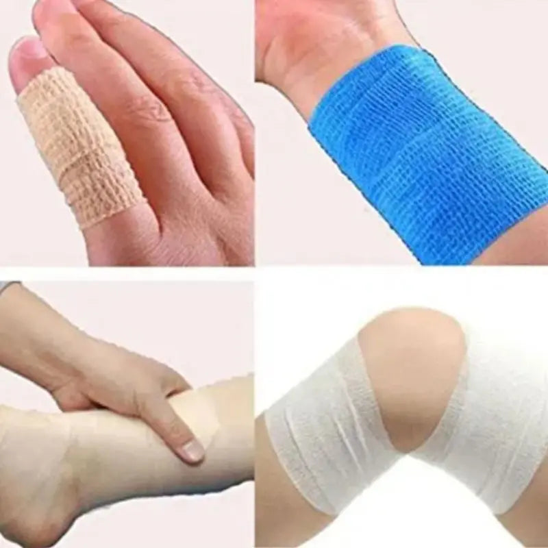 Self-Adhesive Elastic Bandage for Athletic Support in Outdoor Sports, Breathable and Non-Sticky Design for Ankle Stability and Injury Prevention