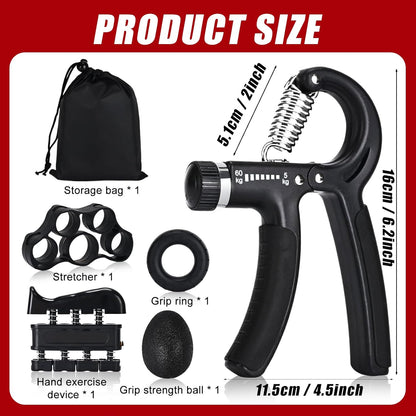 Adjustable Hand Grip Strengthener - 22-132 lbs Resistance Trainer for Forearm Rehabilitation and Strength Training for Athletes, Climbers, and Musicians