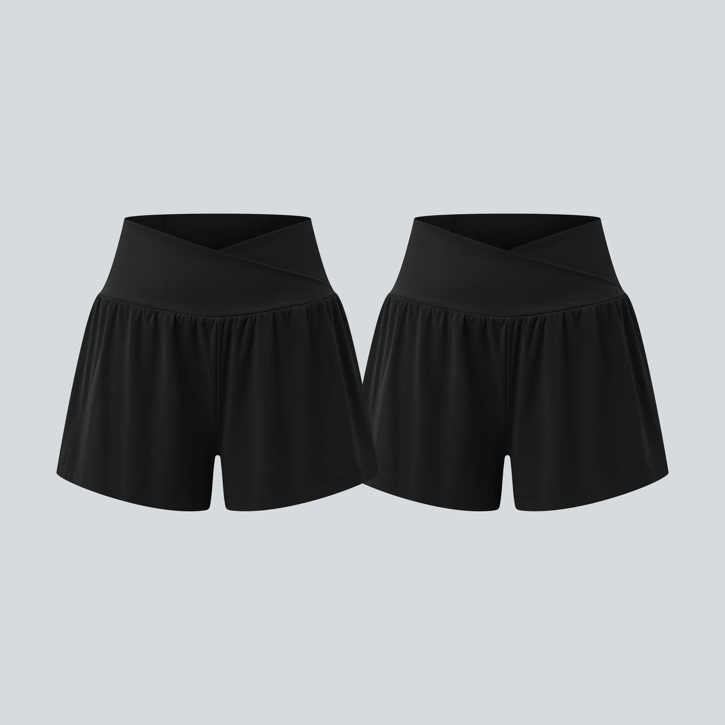 Halara 2-Piece Softlyzero Airy High-Waisted 2-in-1 Cool Touch Yoga Shorts with Pockets, 3-Inch Length