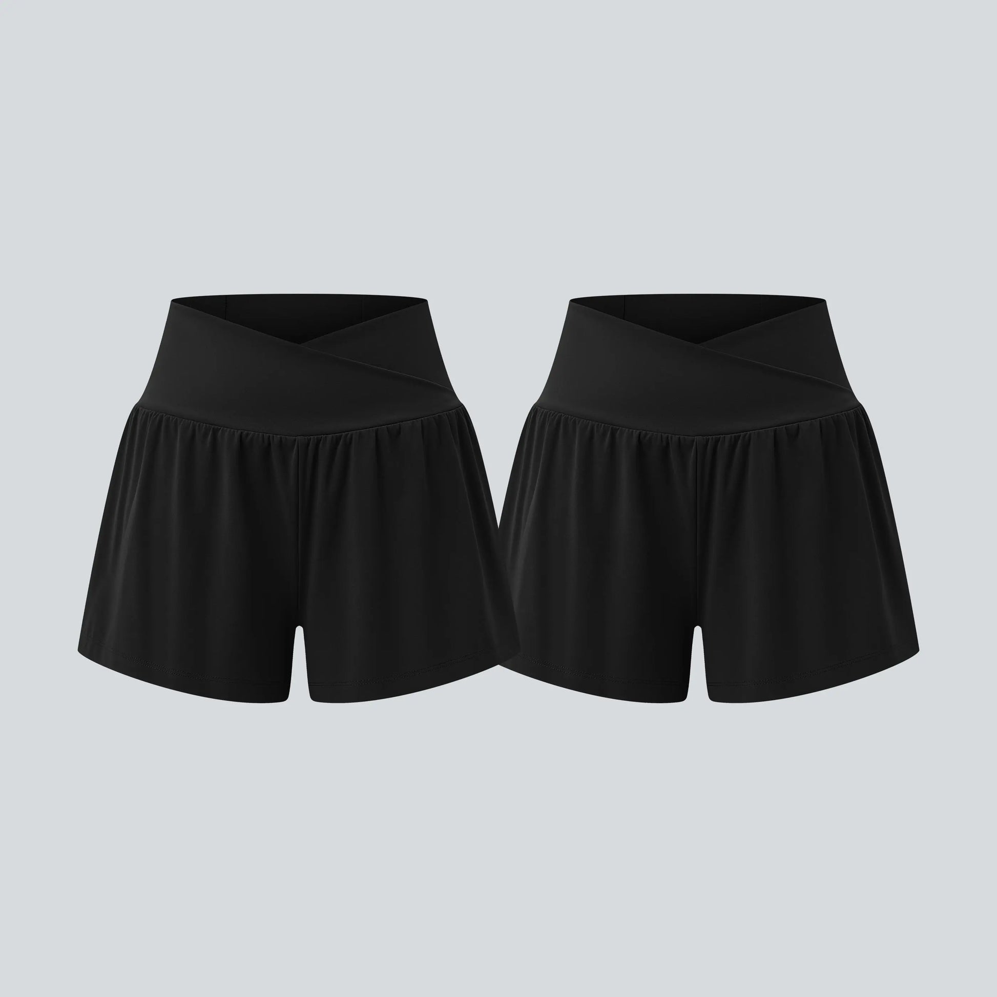 Halara 2-Piece Softlyzero Airy High-Waisted 2-in-1 Cool Touch Yoga Shorts with Pockets, 3-Inch Length