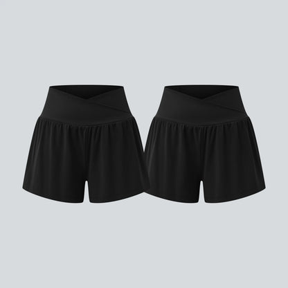 Halara 2-Piece Softlyzero Airy High-Waisted 2-in-1 Cool Touch Yoga Shorts with Pockets, 3-Inch Length