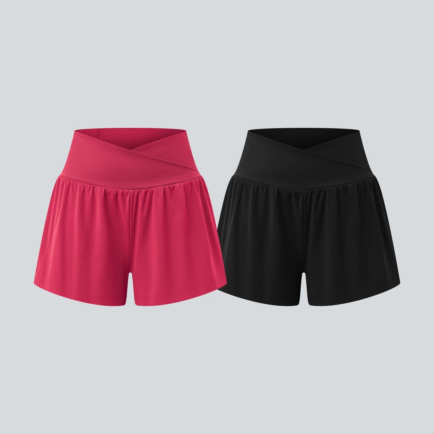 Halara 2-Piece Softlyzero Airy High-Waisted 2-in-1 Cool Touch Yoga Shorts with Pockets, 3-Inch Length