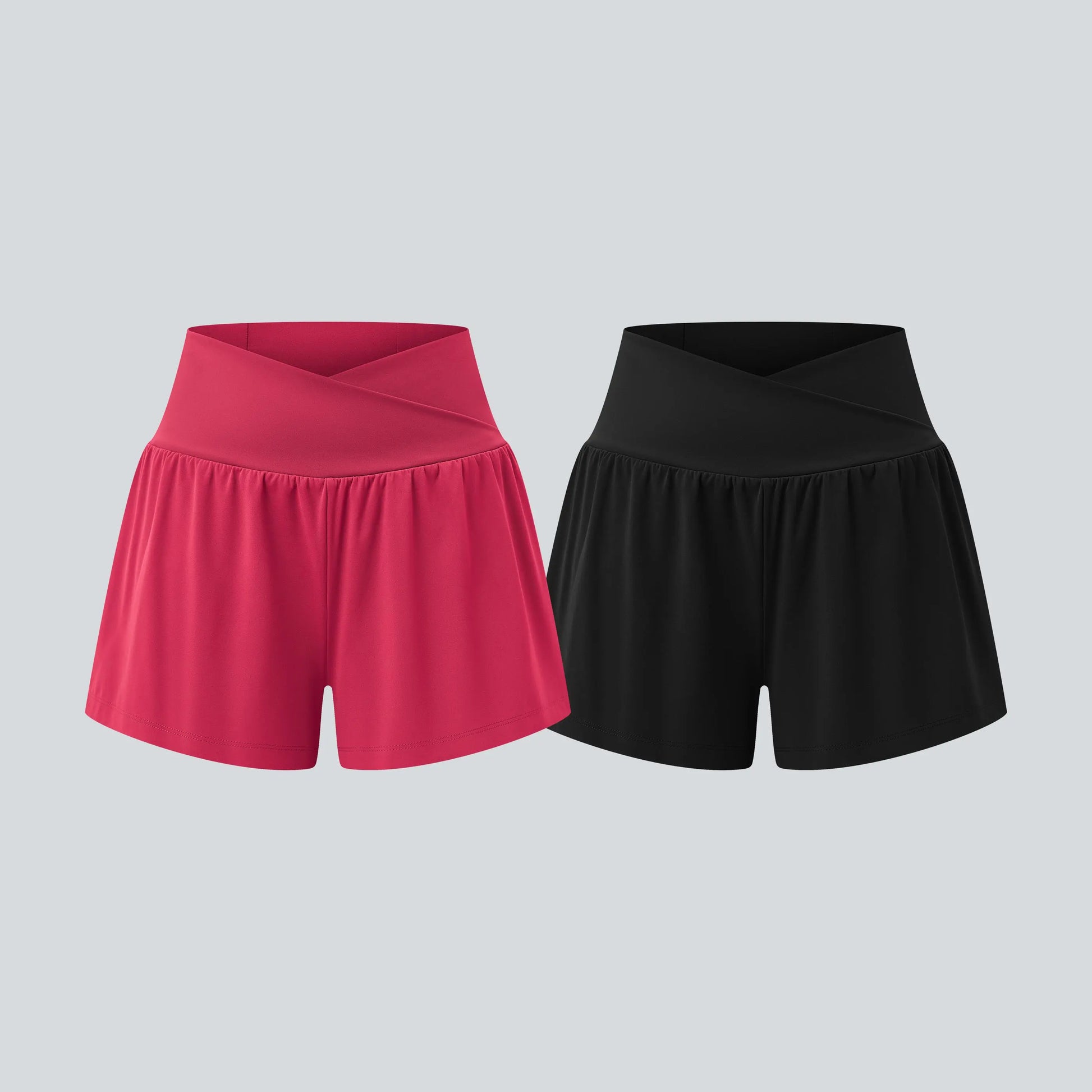 Halara 2-Piece Softlyzero Airy High-Waisted 2-in-1 Cool Touch Yoga Shorts with Pockets, 3-Inch Length