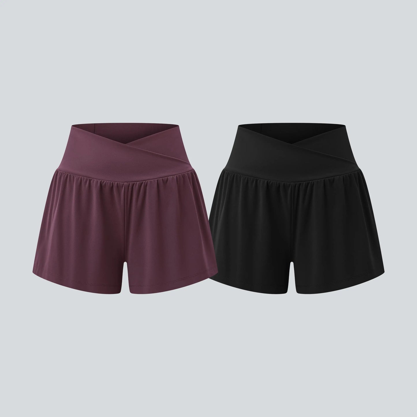 Halara 2-Piece Softlyzero Airy High-Waisted 2-in-1 Cool Touch Yoga Shorts with Pockets, 3-Inch Length