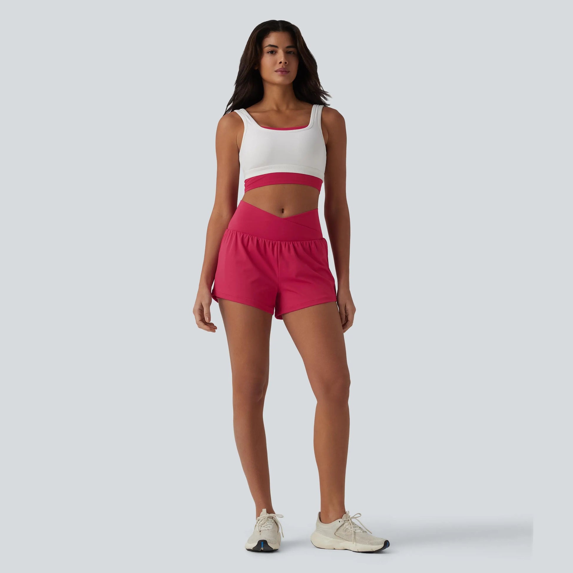 Halara 2-Piece Softlyzero Airy High-Waisted 2-in-1 Cool Touch Yoga Shorts with Pockets, 3-Inch Length