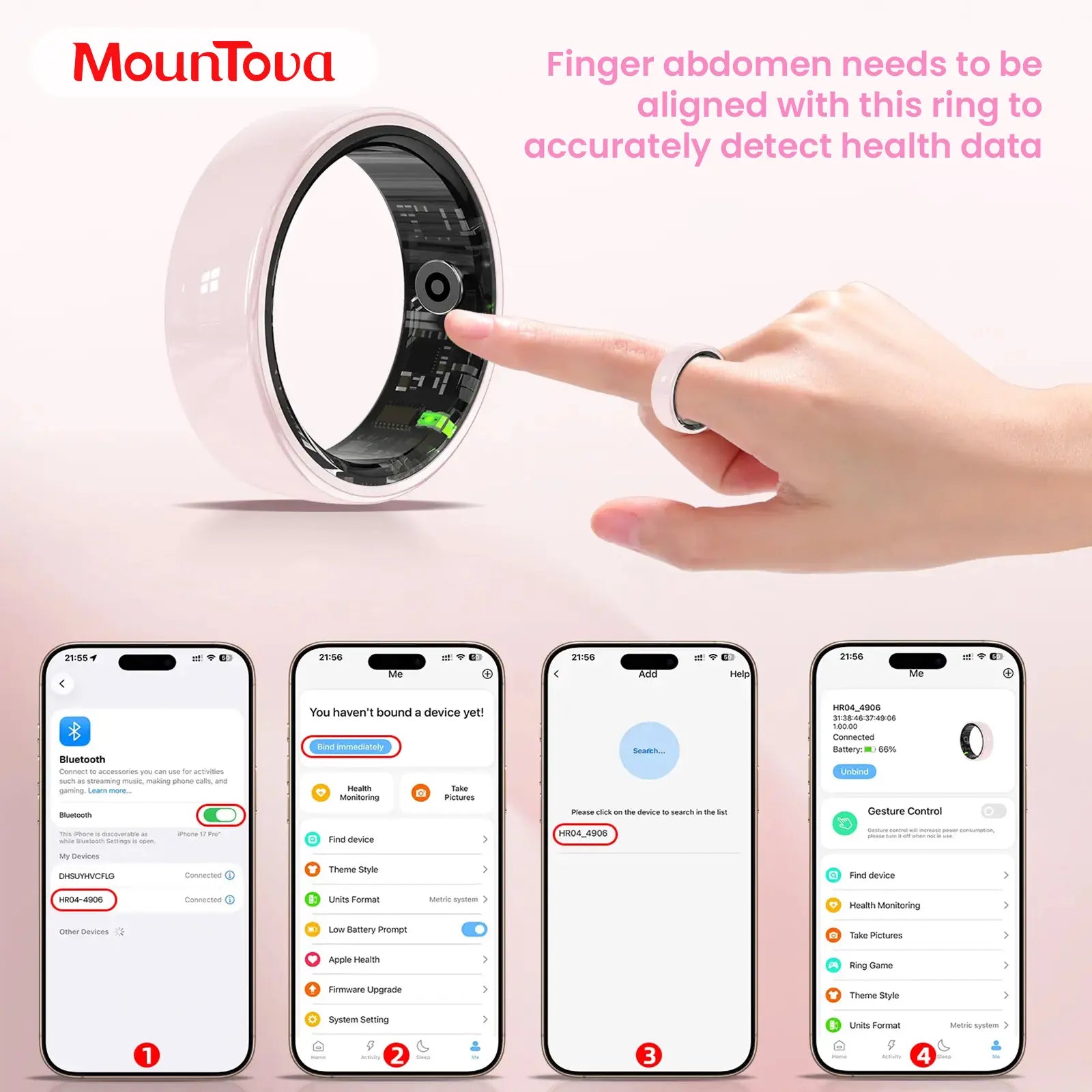 Ceramic Smart Fitness Rings for Men and Women - Waterproof Health Trackers with Heart Rate, Stress, Cycle Monitoring, and Sleep Tracking - IP68 Rated, 5-7 Day Battery Life, Compatible with iOS & Android, Includes Charging Case - Ideal Couple Gift