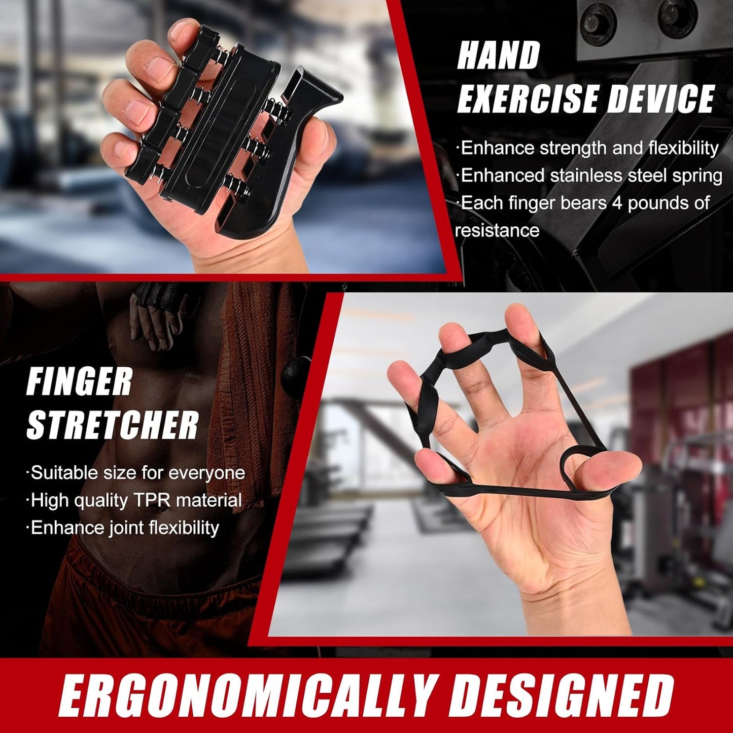 Adjustable Hand Grip Strengthener - 22-132 lbs Resistance Trainer for Forearm Rehabilitation and Strength Training for Athletes, Climbers, and Musicians