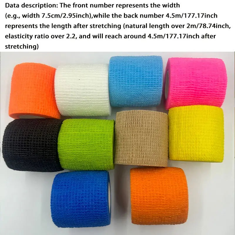 Self-Adhesive Elastic Bandage for Athletic Support in Outdoor Sports, Breathable and Non-Sticky Design for Ankle Stability and Injury Prevention
